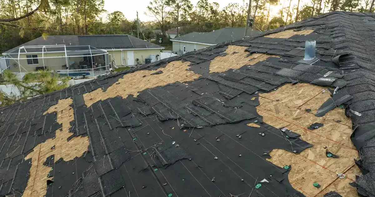 Roof Damage - Property Damage After a Hurricane