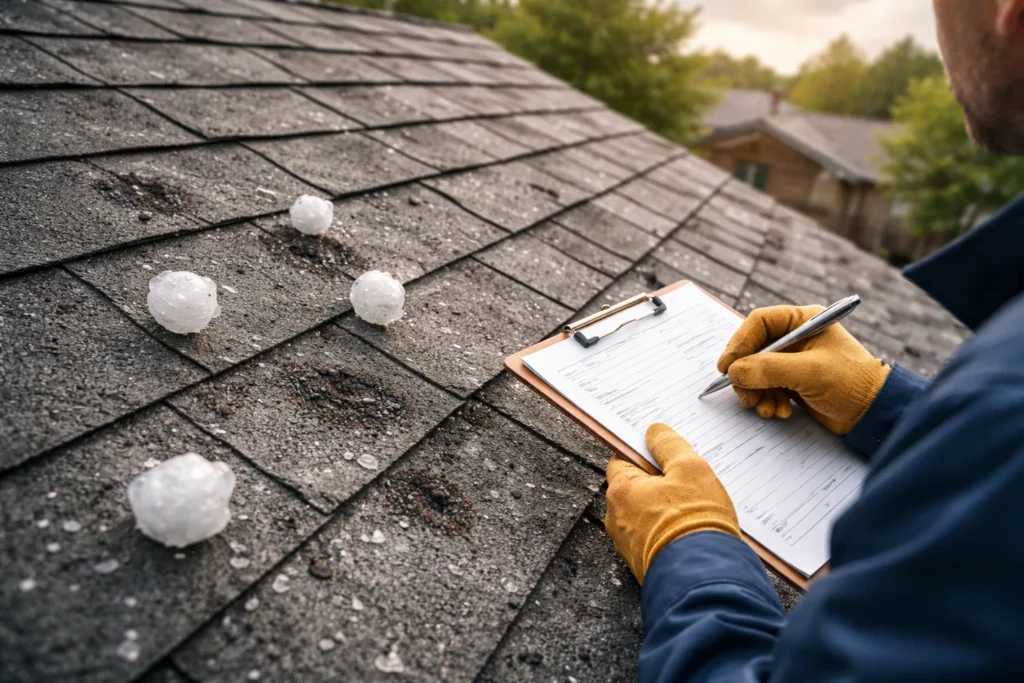 Hail Damage Roof Insurance Claim 1