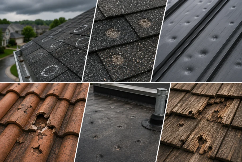 how to identify hail damage by roof type 3