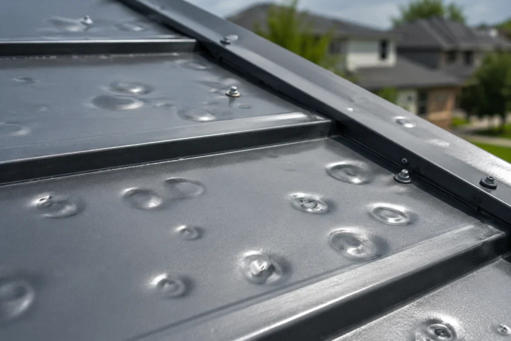 signs of hail damage on metal roofs 2
