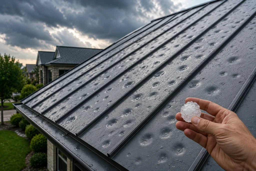will insurance pay hail damage metal roof 2